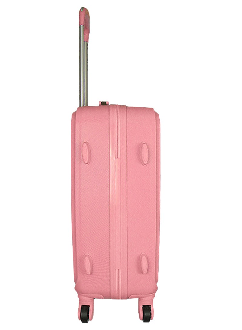 3-Piece Luggage Trolley Set With Briefcase Pink