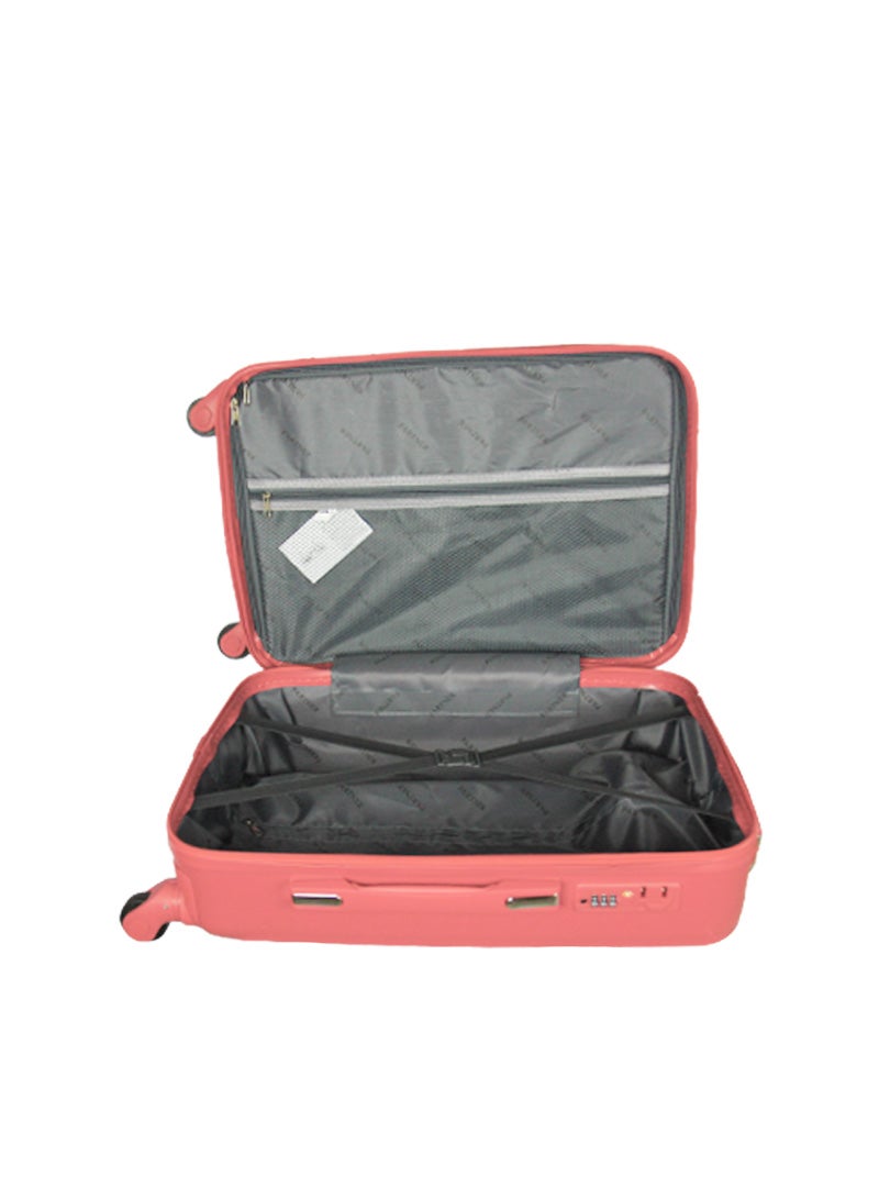 3-Piece Luggage Trolley Set With Briefcase Pink