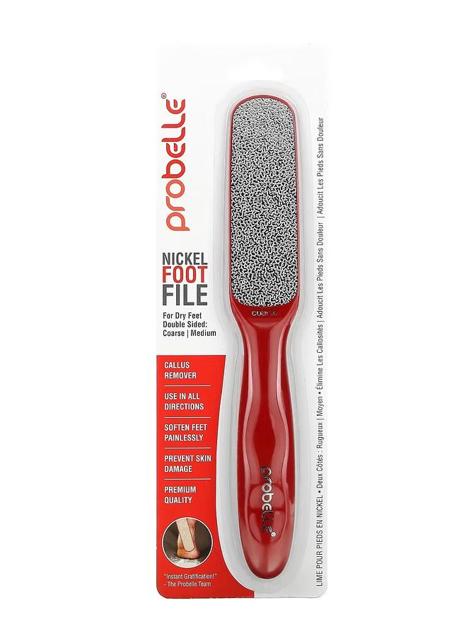 Double Sided Nickel Foot File Coarse Medium