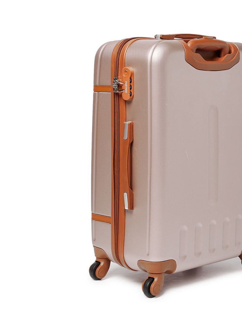 4 Piece Hardside Luggage Travel Trolley Bag Set Rose Gold