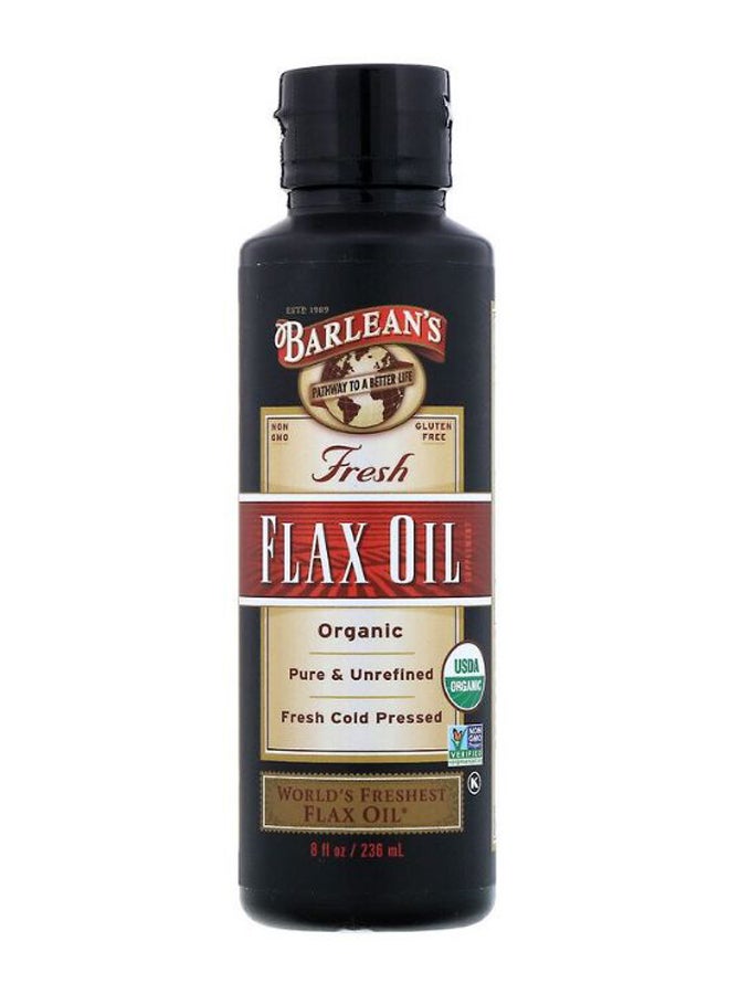 Organic Fresh Cold Pressed Flax Oil