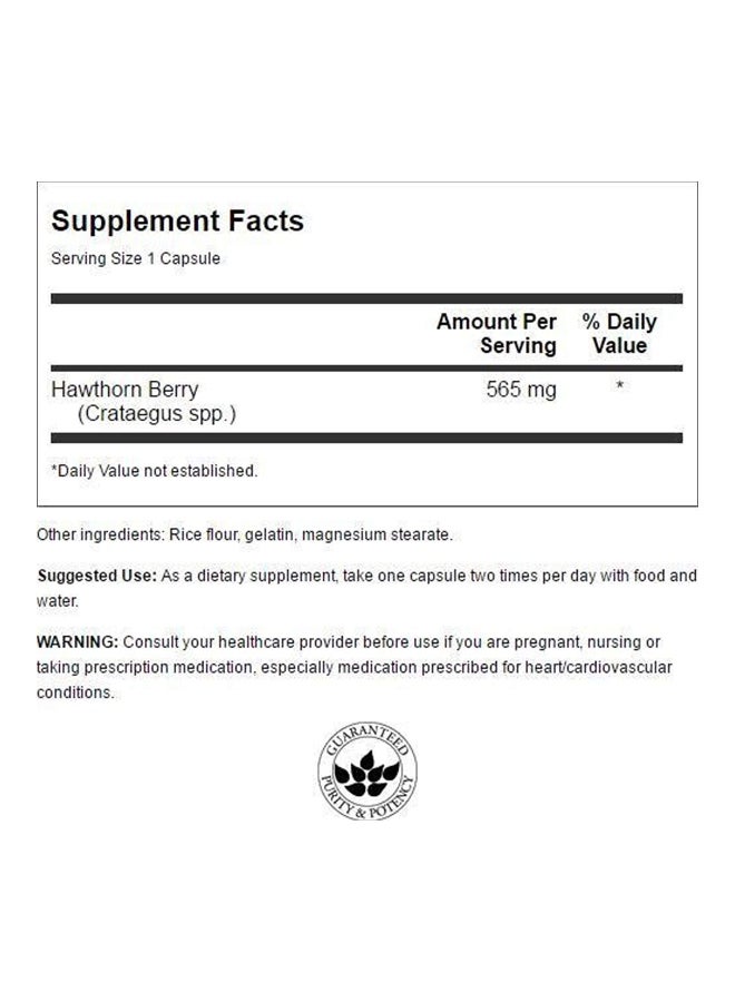 Hawthorn Berry Health Supplement - 250 Capsules