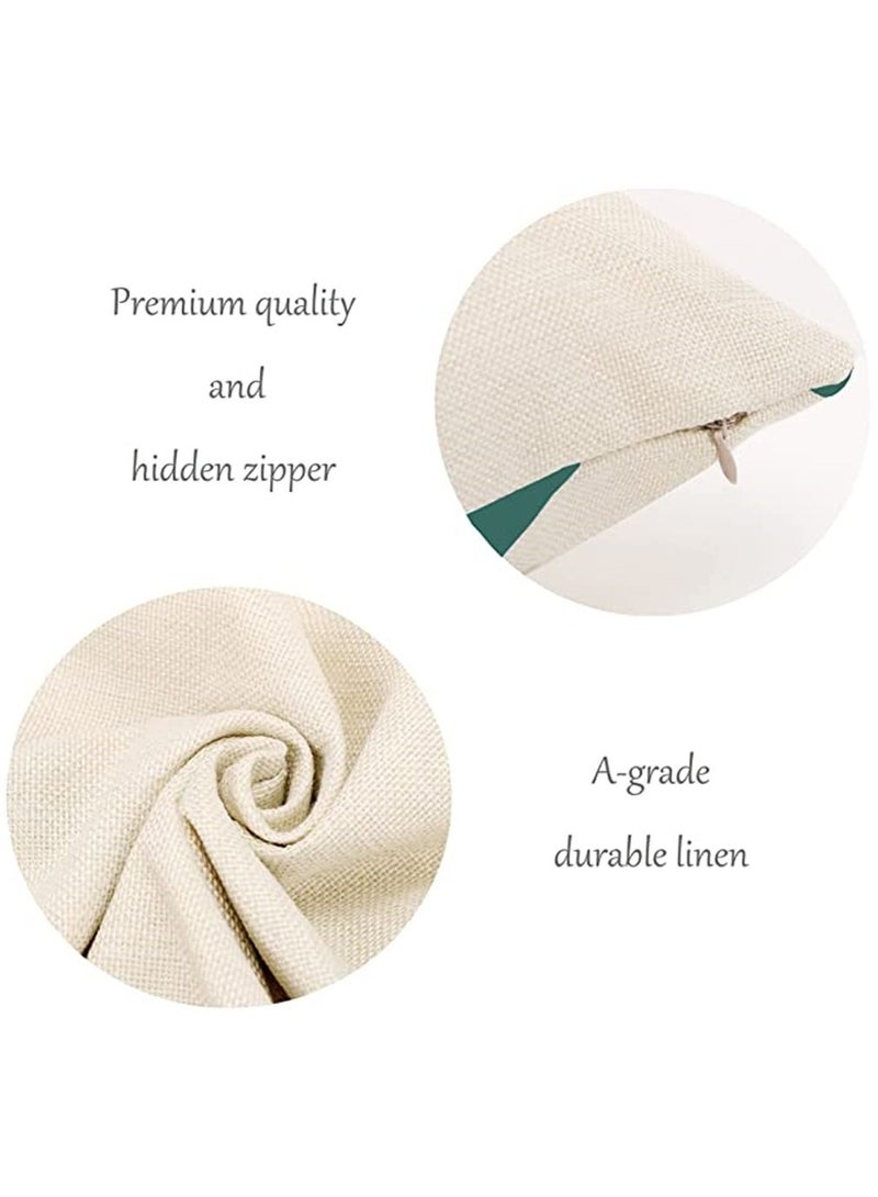 Pillowcase Set of 4 Decorative Throw Pillow Covers 18x18 Inch for Couch Flowers Square Summer Accent Pillows Cover Case for Cushions Sofa Bed Cushion and Living Room Outdoor Decoration