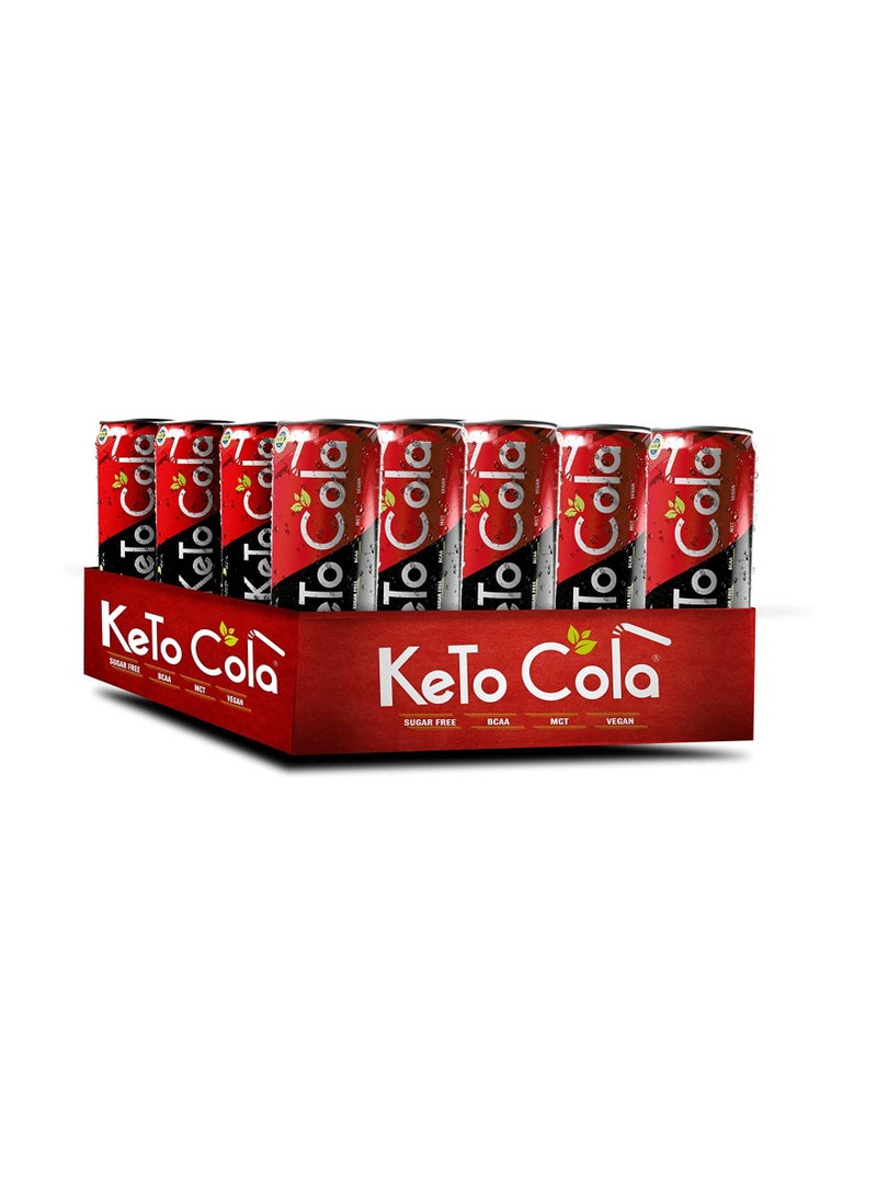 Keto Cola for Dieters, Sugar Free, Contains MCT, BCAA,330ml-24 Pieces