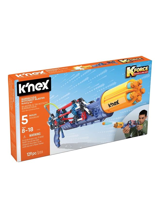 129-Piece K-Force Barracuda Rotoshot Blaster Building Toy Set