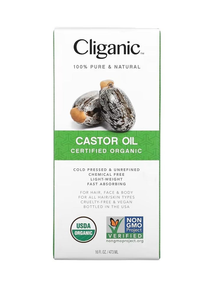 Cliganic USDA Organic Castor oil with Eyelash Kit