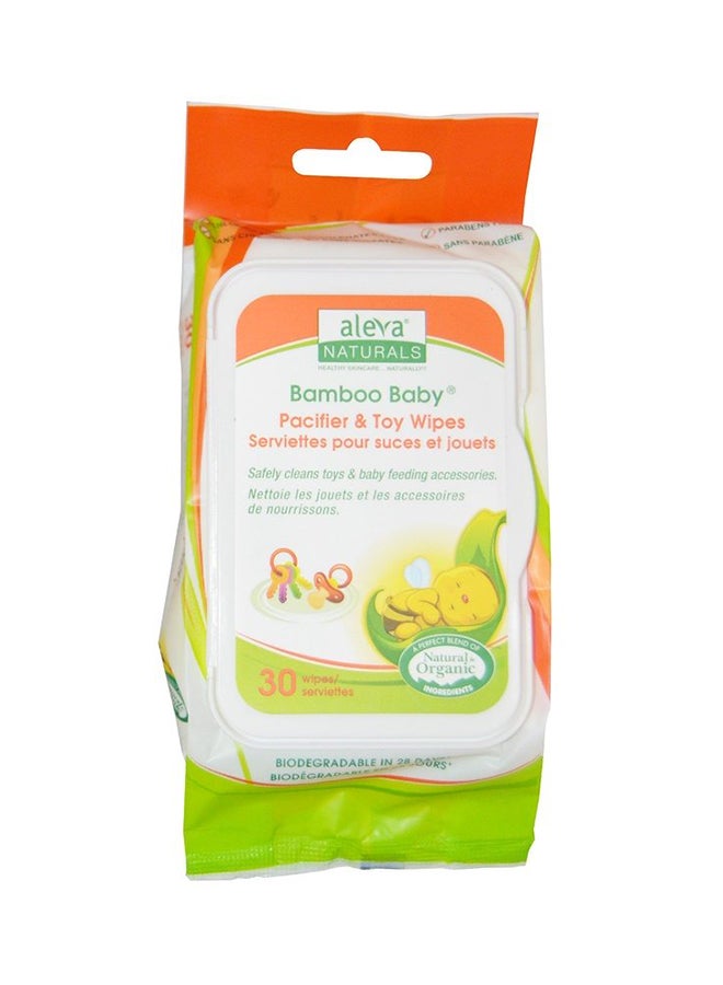 Baby Pacifier And Toy Wipes, Pack of 30