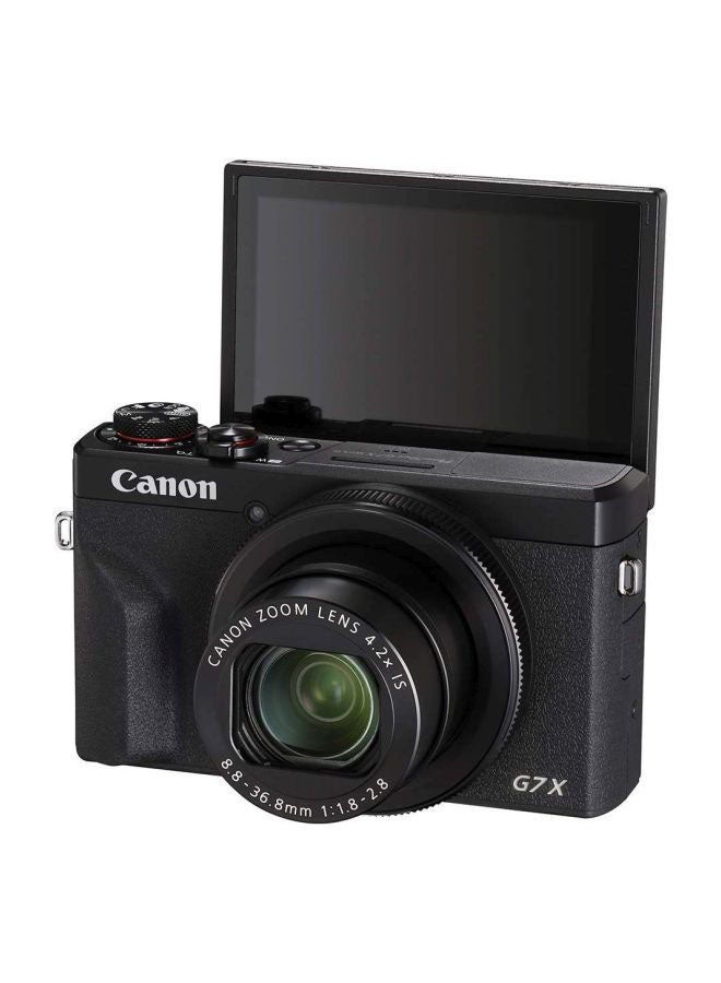 PowerShot G7 X Mark III Point And Shoot Camera 20.1MP 4.2x Zoom With Tilt Touchscreen, Built-In Wi-Fi And Bluetooth Black