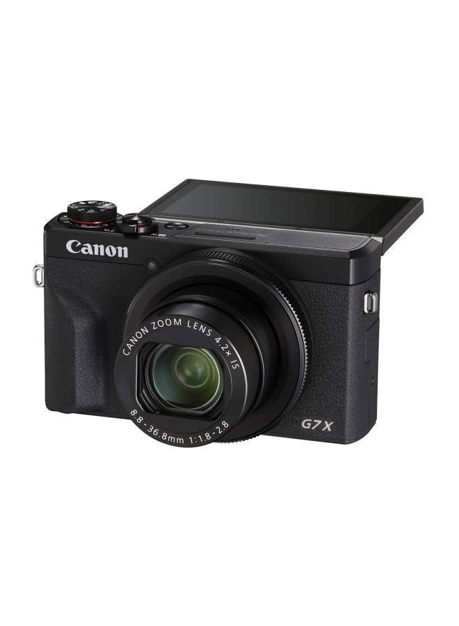 PowerShot G7 X Mark III Point And Shoot Camera 20.1MP 4.2x Zoom With Tilt Touchscreen, Built-In Wi-Fi And Bluetooth Black