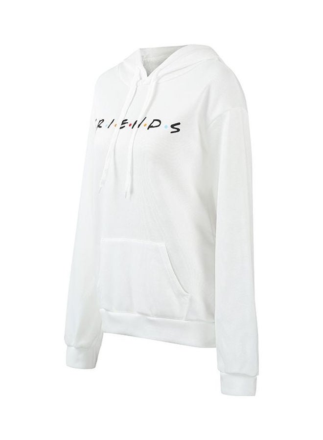 Friends Printed Hoodie White