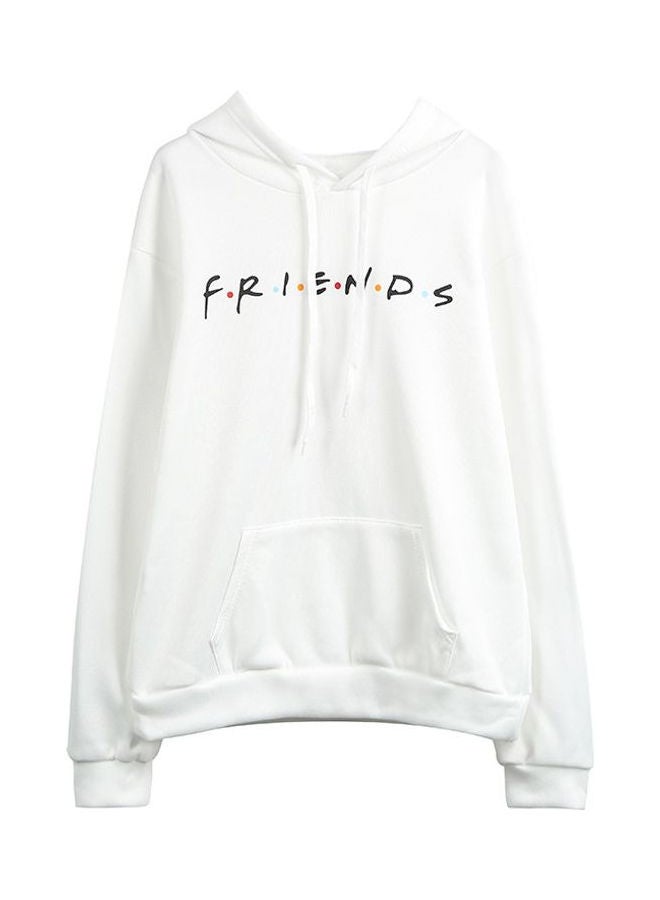 Friends Printed Hoodie White