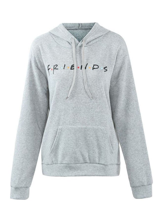 Fashionable Long Sleeve Pullover Grey