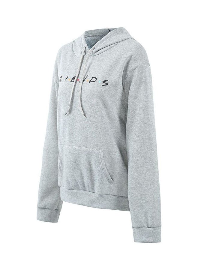 Fashionable Long Sleeve Pullover Grey