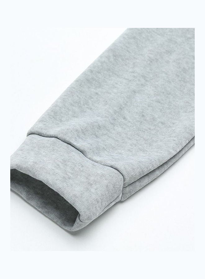 Fashionable Long Sleeve Pullover Grey