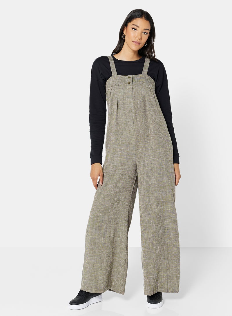 Wide Leg Jumpsuit Khaki