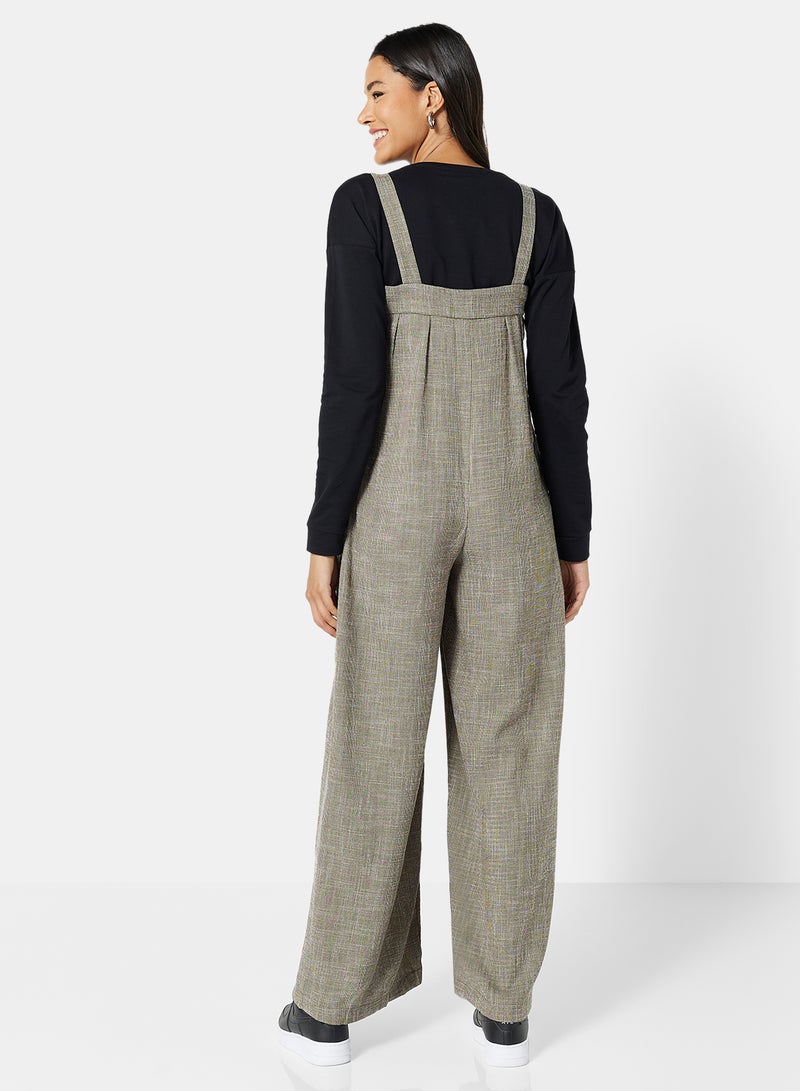 Wide Leg Jumpsuit Khaki