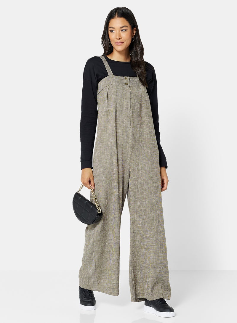 Wide Leg Jumpsuit Khaki