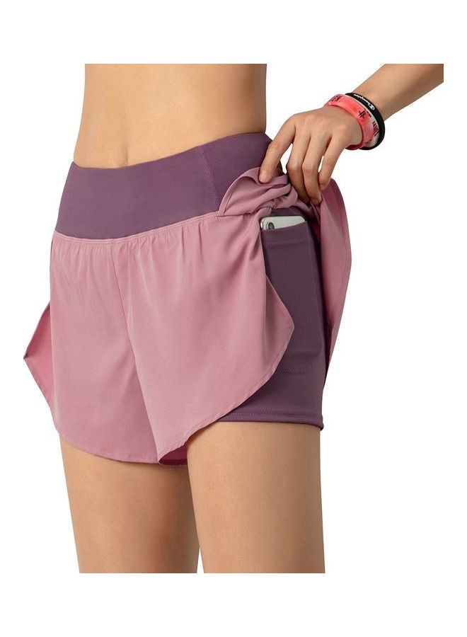 2-in-1 Shorts with Pocket Pink