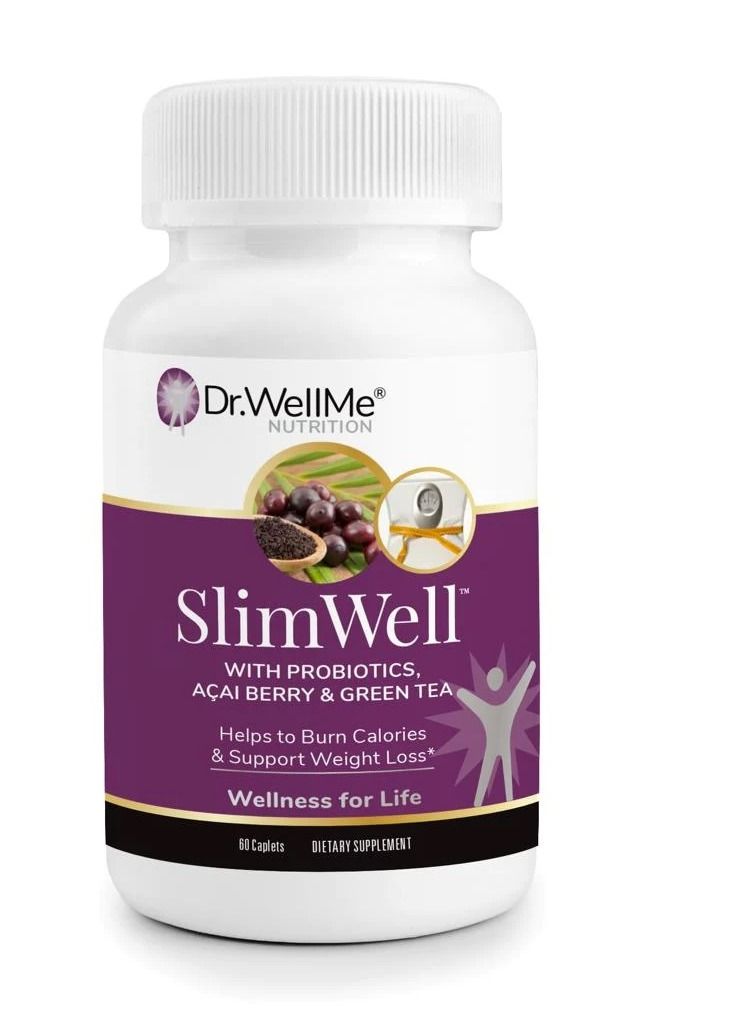 Dr.WellMe SlimWell with Probiotics Acai Berry and Green Tea, 60 Tablets