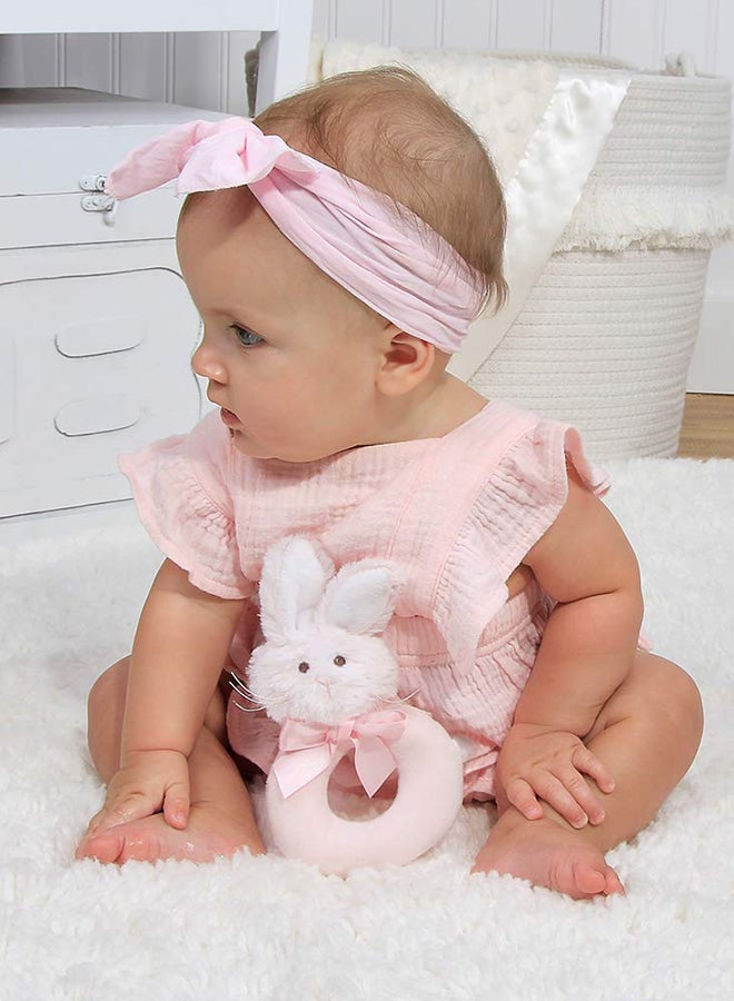 Bunny Plush Stuffed Animal Soft Ring Rattle