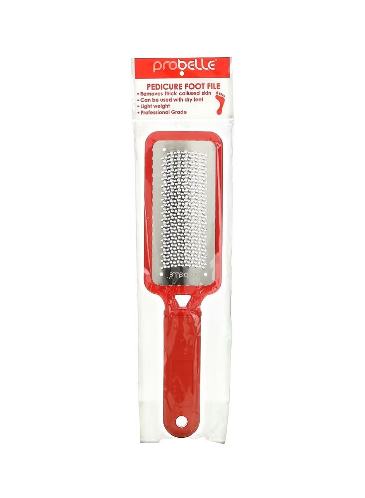 Metal Foot File Pedicure Rasp Red Full Size