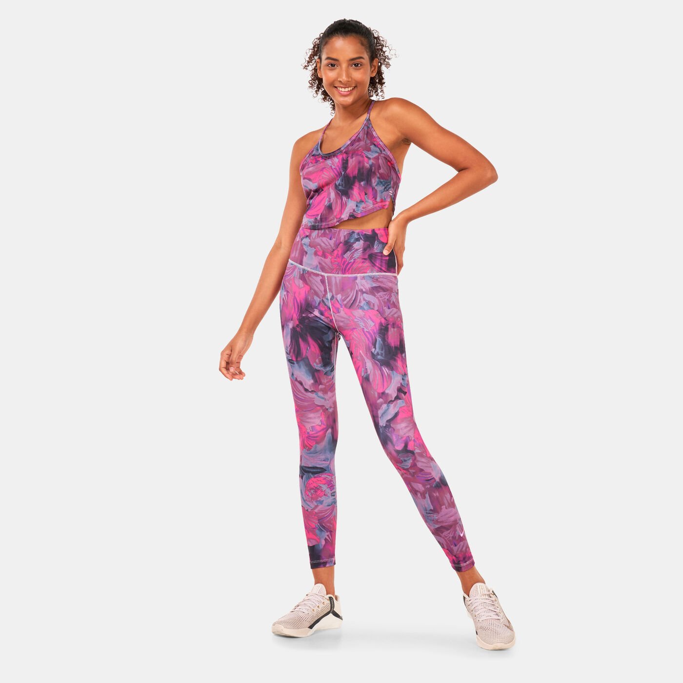 Women's Dri-FIT One Cropped Printed Tank Top