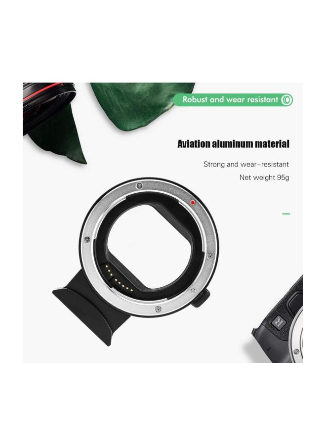 Auto Focus Lens Mount Adapter For Canon EF/EF-S Series Lens Black/Silver