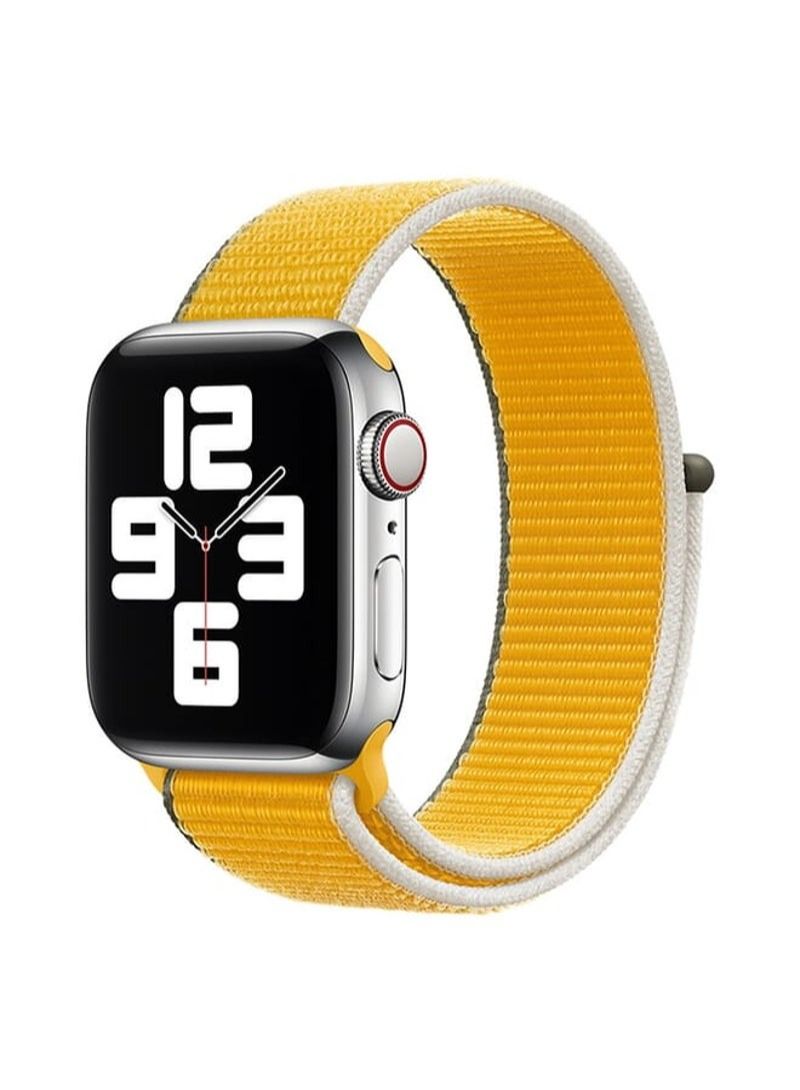Loop Type Sport Replacement Strap Watchband For Apple Watch Series 7 45mm / 6 & SE & 5 & 4 44mm / 3 & 2 & 1 42mm(Sunflower)