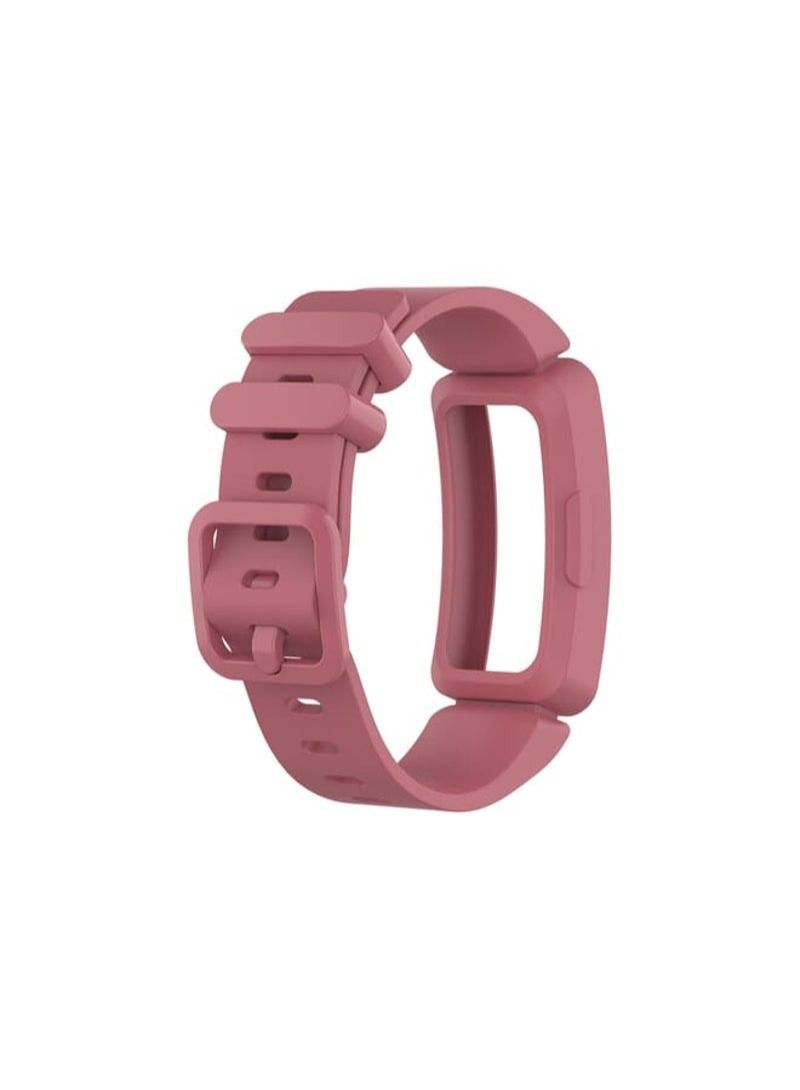 Smart Watch Silicon Wrist Strap Watchband for Fitbit Inspire HR(Watermelon Red)