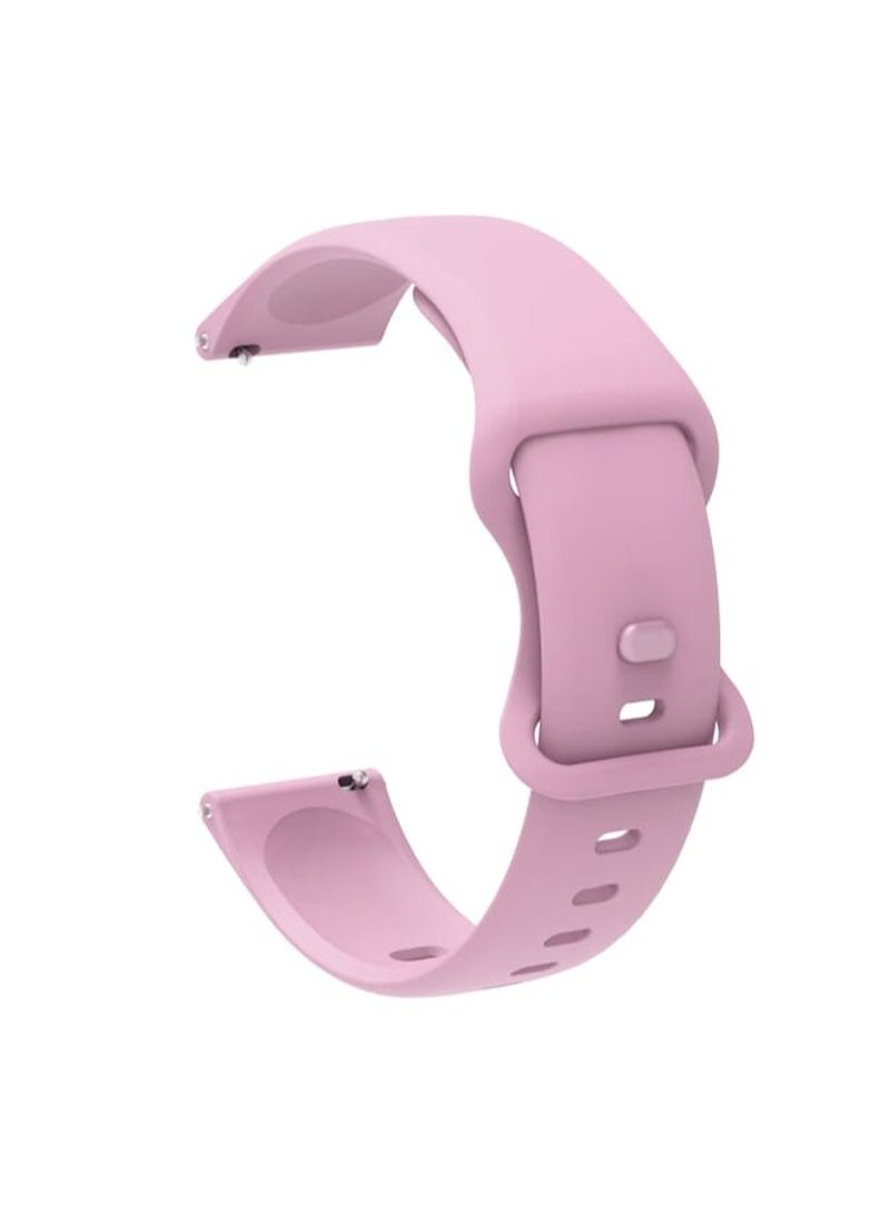20mm For Garmin Venu / Samsung Galaxy Watch Active 2 Universal Inner Back Buckle Perforation Silicone Replacement Strap Watchband(Light Purple)