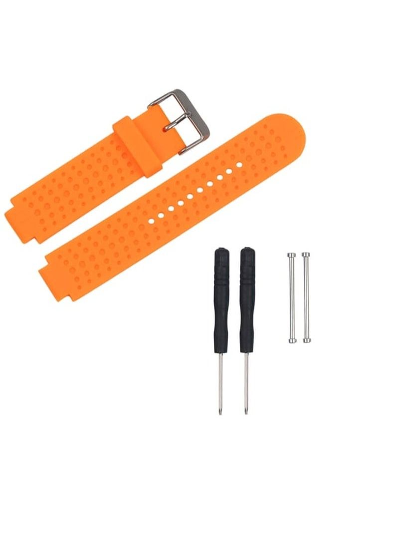 For Garmin Forerunner 620 Solid Color Replacement Wrist Strap Watchband(Orange)