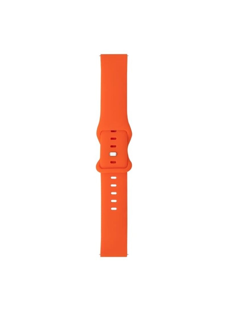 For Amazfit Sport Watch / Sport Watch 2S / Sport Watch 2 / Sport Watch 3 8-buckle Silicone Replacement Strap Watchband(Orange)