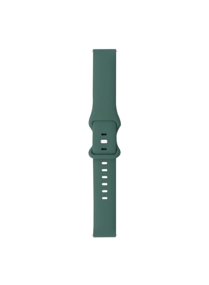 For Amazfit Sport Watch / Sport Watch 2S / Sport Watch 2 / Sport Watch 3 8-buckle Silicone Replacement Strap Watchband(Pine Needle Green)