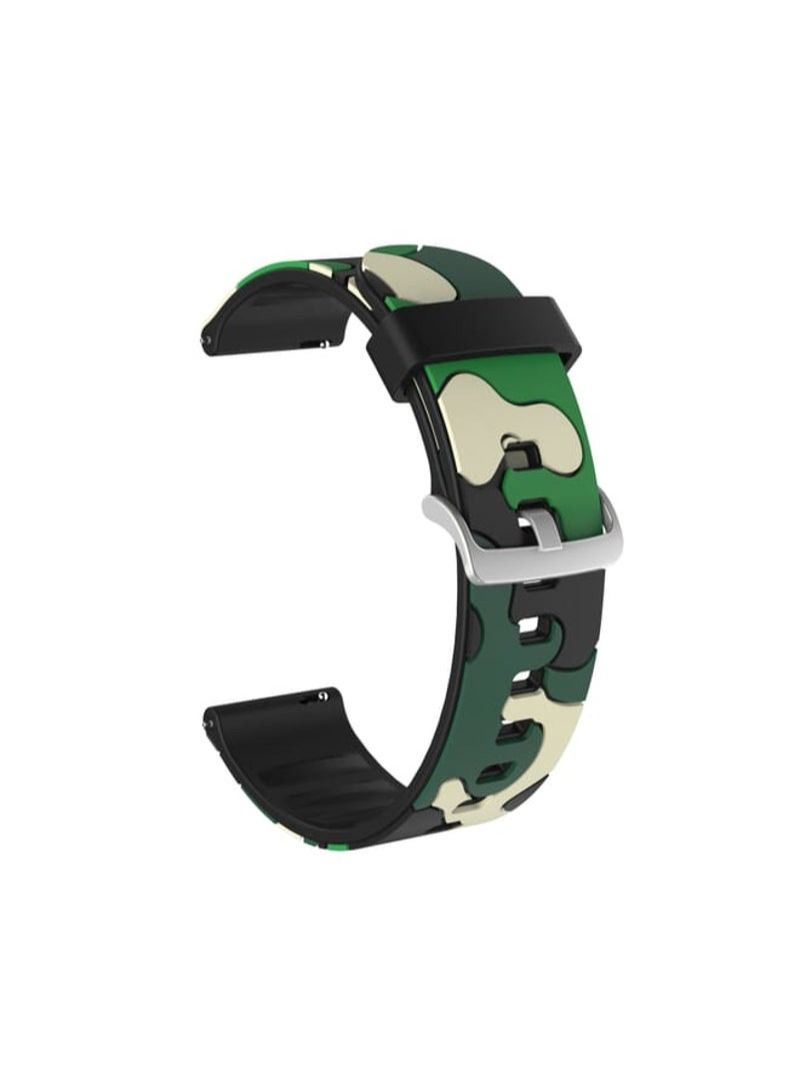 20mm For Fossil Gen 5 Carlyle / Julianna / Garrett / Carlyle HR Camouflage Silicone Replacement Wrist Strap Watchband with Silver Buckle(4)