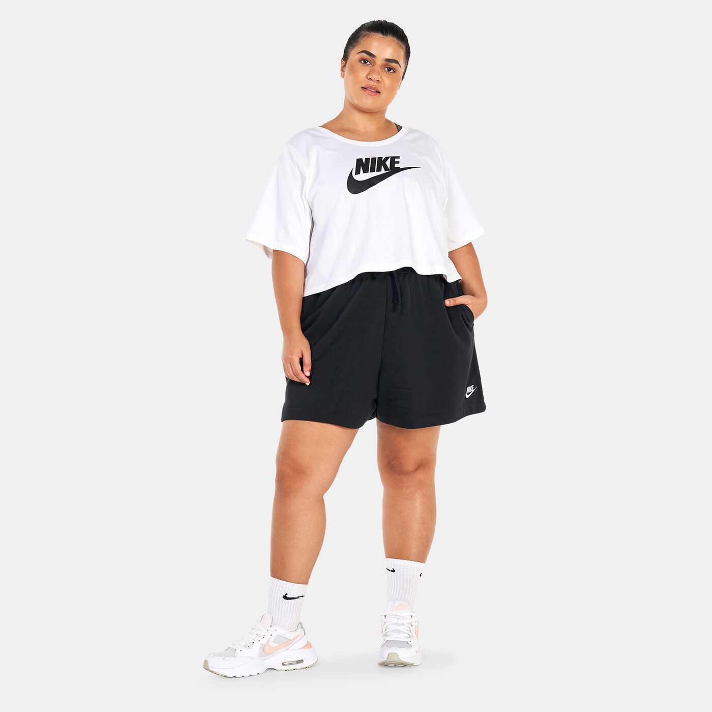 Women's Club Fleece Mid-Rise Shorts (Plus Size)