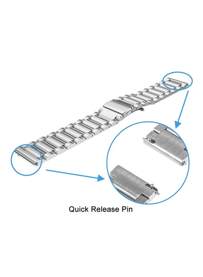 Stainless Steel Replacement Strap For Samsung Gear S3 Silver