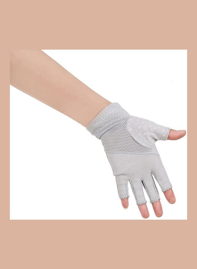 Pair Of Casual Printed Gloves Grey