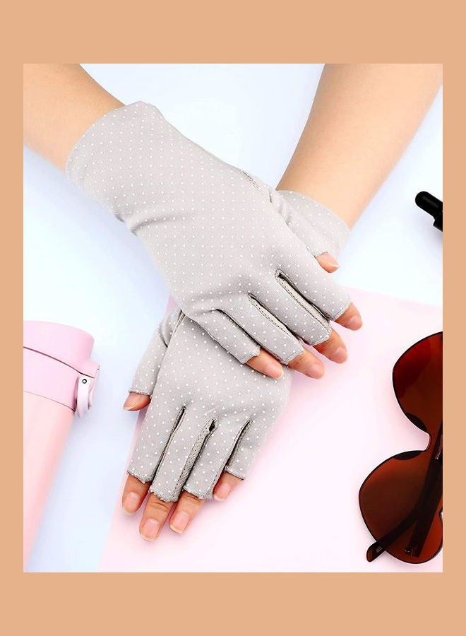 Pair Of Casual Printed Gloves Grey