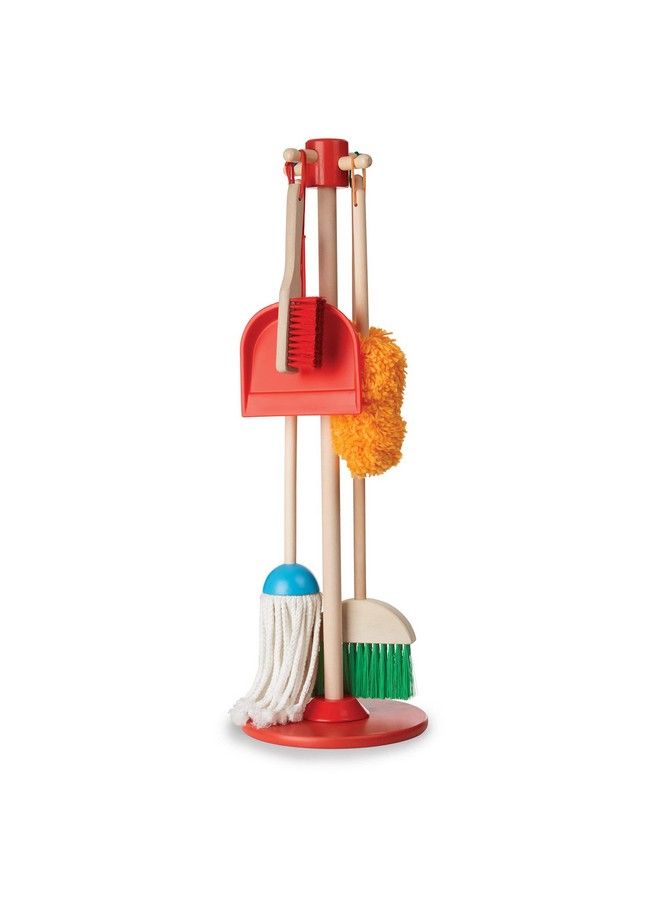 Let'S Play House Dust! Sweep! Mop! 6 Piece Pretend Play Set Toddler Toy Cleaning Set Pretend Home Cleaning Play Set Kids Broom And Mop Set For Ages 3+