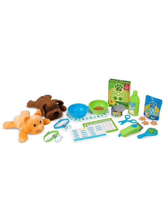 Feeding And Grooming Pet Care Play Set Pretend Play Vet Toy Veterinarian Kit For Kids
