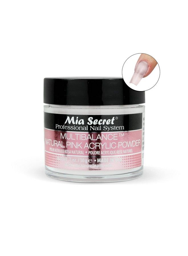 Multibalance Natural Pink Acrylic Nail Powder 1Oz