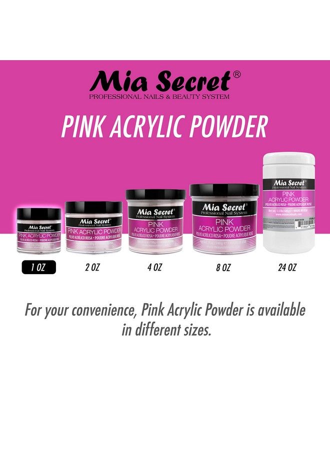 Professional Acrylic Nail System Pink Acrylic Powder 1 Oz