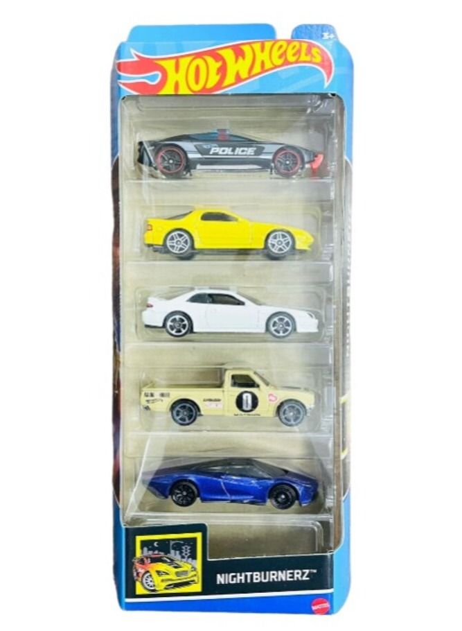 Basic Car Pack of 5 Assorted 1 Piece