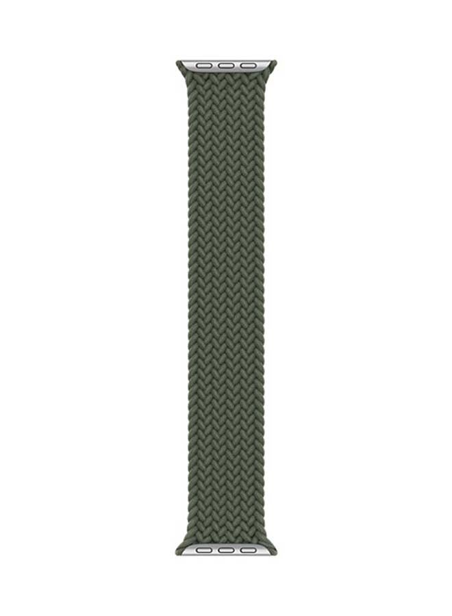Braided Elastic Replacement Strap For Apple Watch Series 6 Green