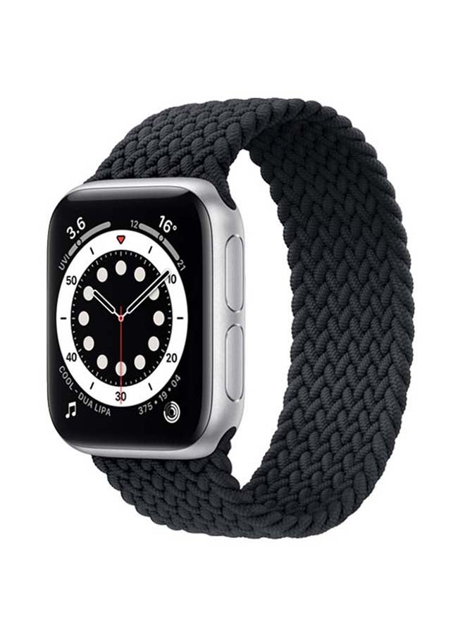 Braided Elastic Replacement Strap For Apple Watch Series 6 Black