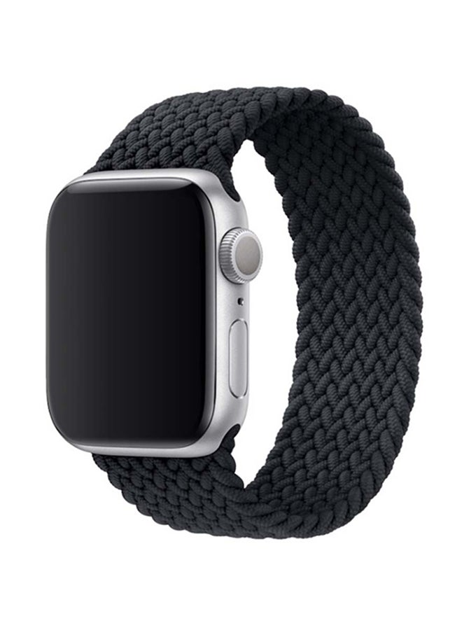 Braided Elastic Replacement Strap For Apple Watch Series 6 Black