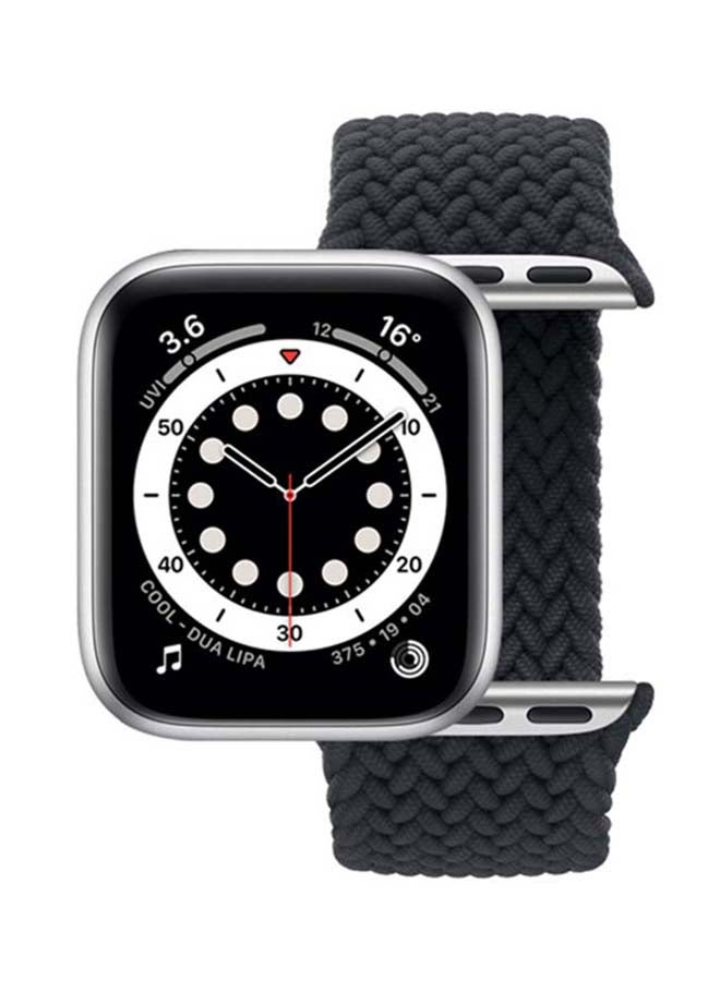 Braided Elastic Replacement Strap For Apple Watch Series 6 Black