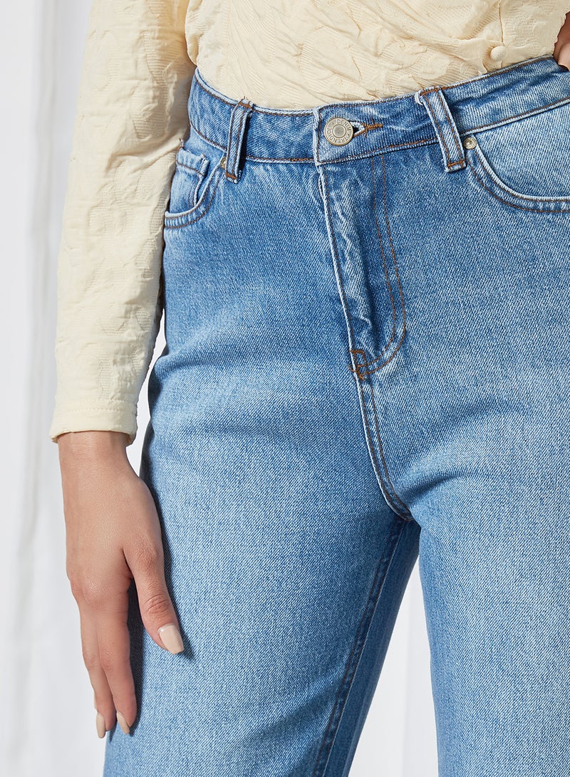 High-Waist Mom Jeans Blue