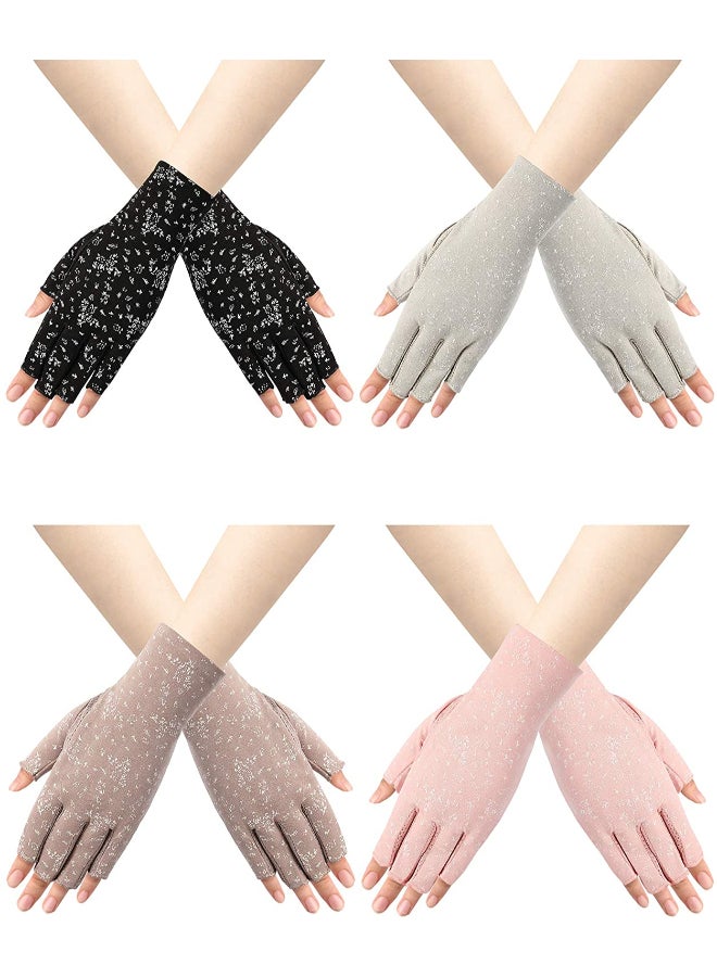 4 Pair Casual Printed Gloves Multicolour