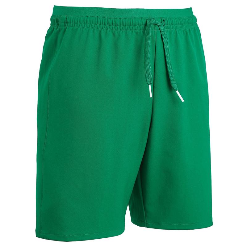 Solid Pattern Mid Rise Football Shorts Green